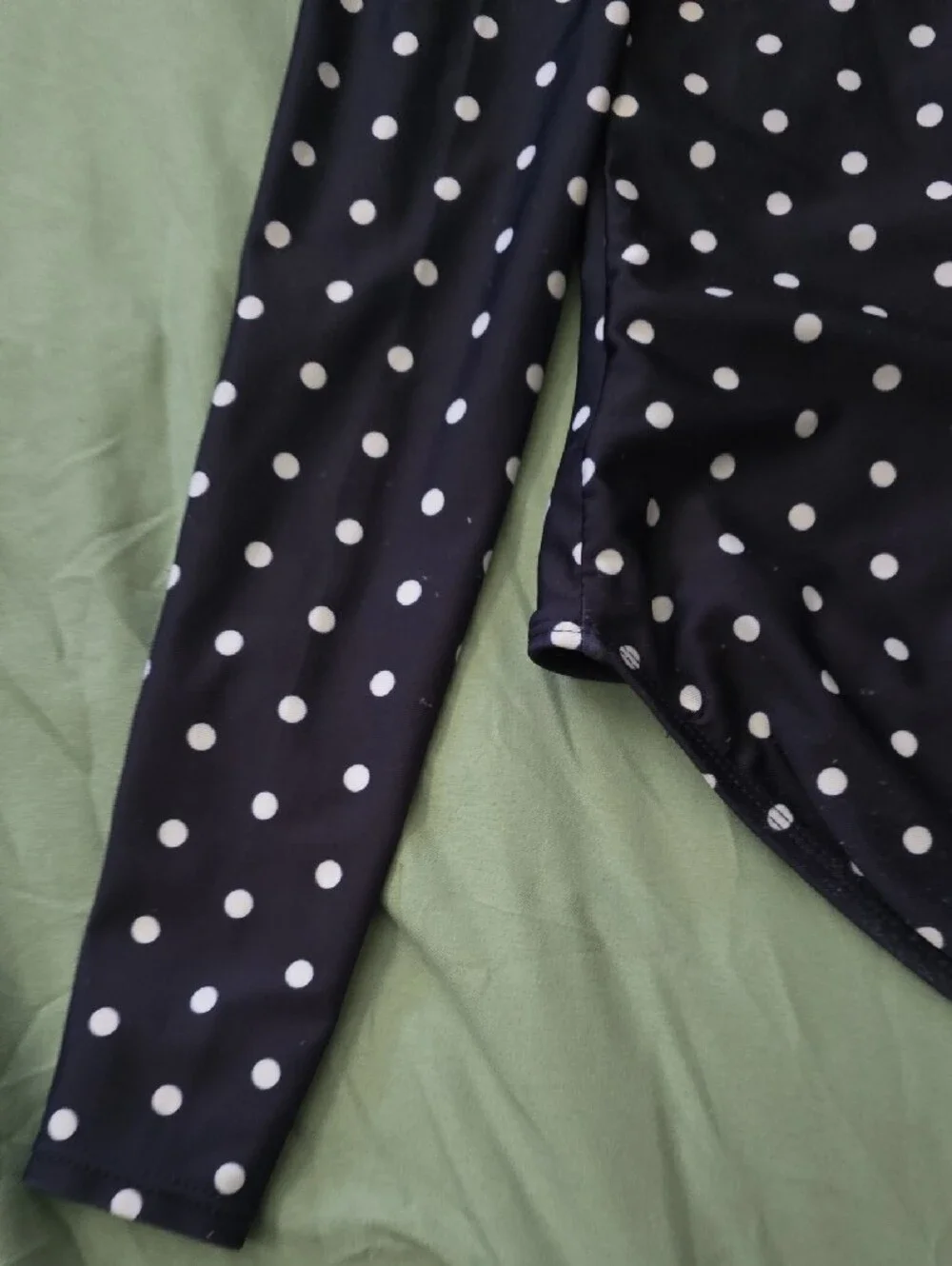 Girls' GAP Navy Polka Dot Long-Sleeve One-Piece Swimsuit with Pink Zip